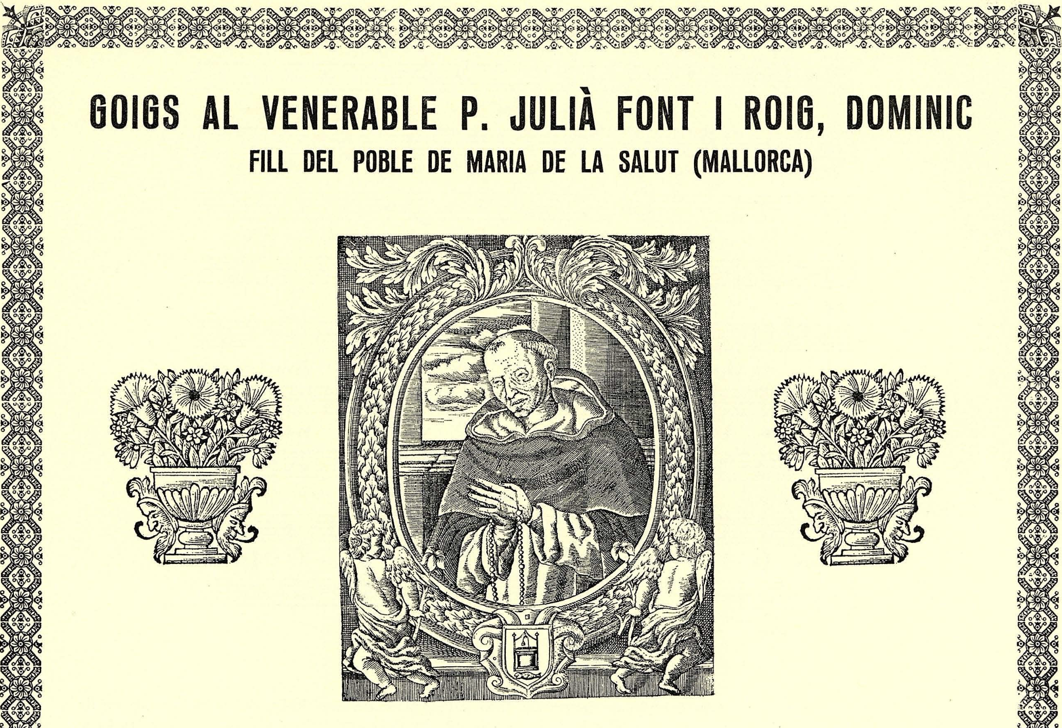 Goigs dedicats a Julià Font i Roig