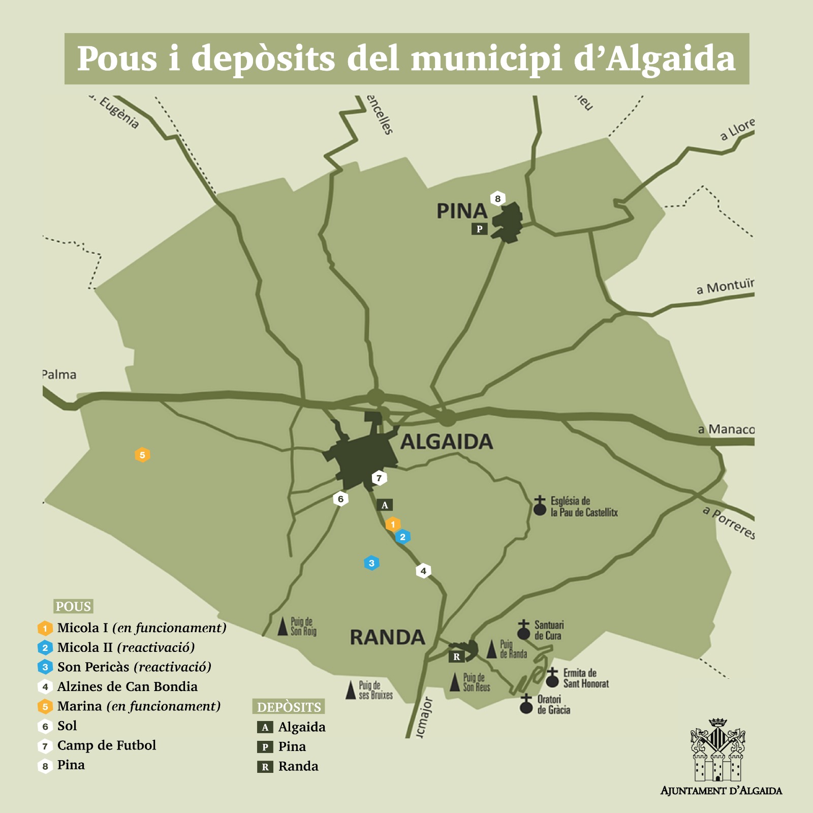L’Ajuntament d’Algaida garanteix l’abastiment del servei d’aigua a tot el terme municipal