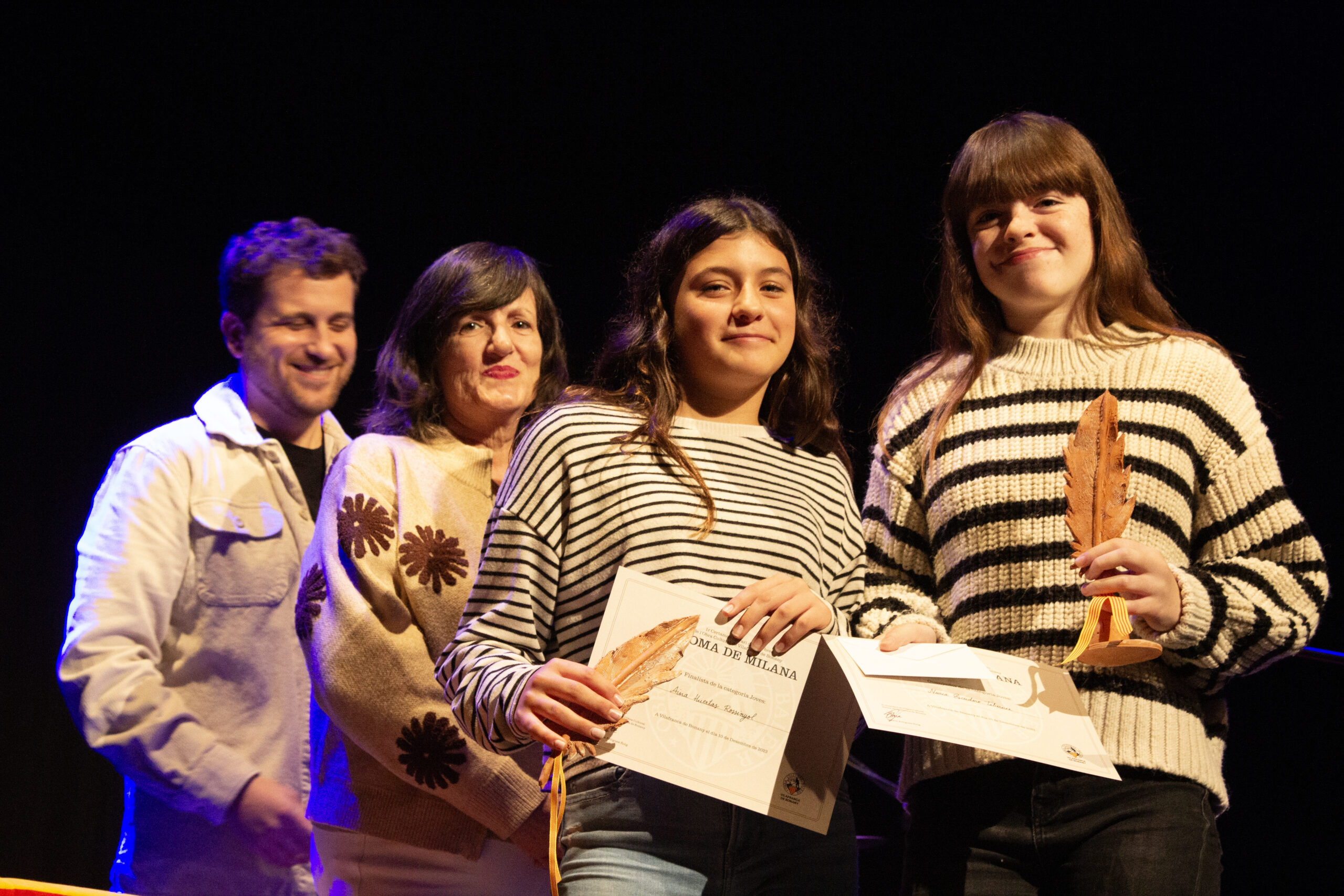 L’OCB de Vilafranca entrega els premis del primer Certamen de Relat Breu “Ploma de Milana”