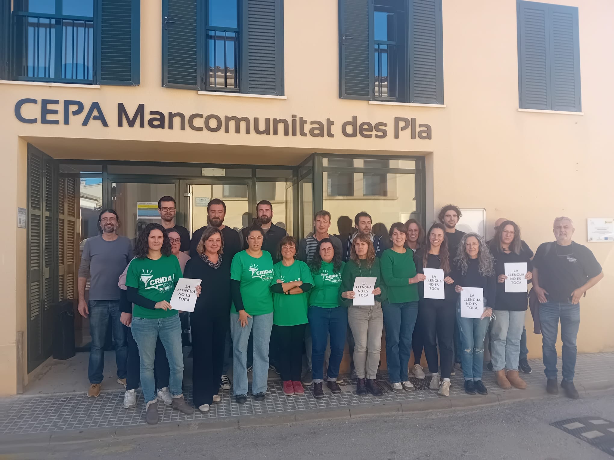 Les escoles de Costitx, Algaida, Vilafranca, Llubí, Montuïri i el CEPA Mancomunitat Pla s’adhereixen a “La llengua no es toca”