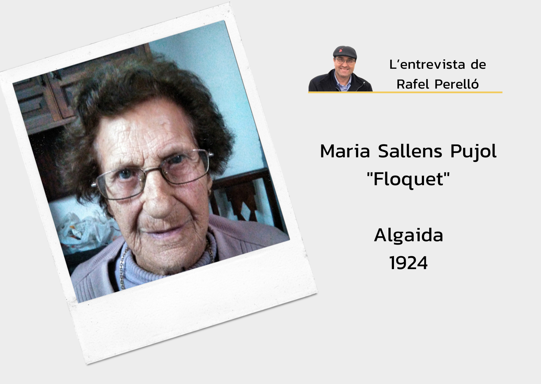 Maria Sallens Pujol “Floquet”: “Plovia molt llavors, molta neu i molt de fred que feia. He vist posar les garbes damunt una paret per mor de l’aigua”
