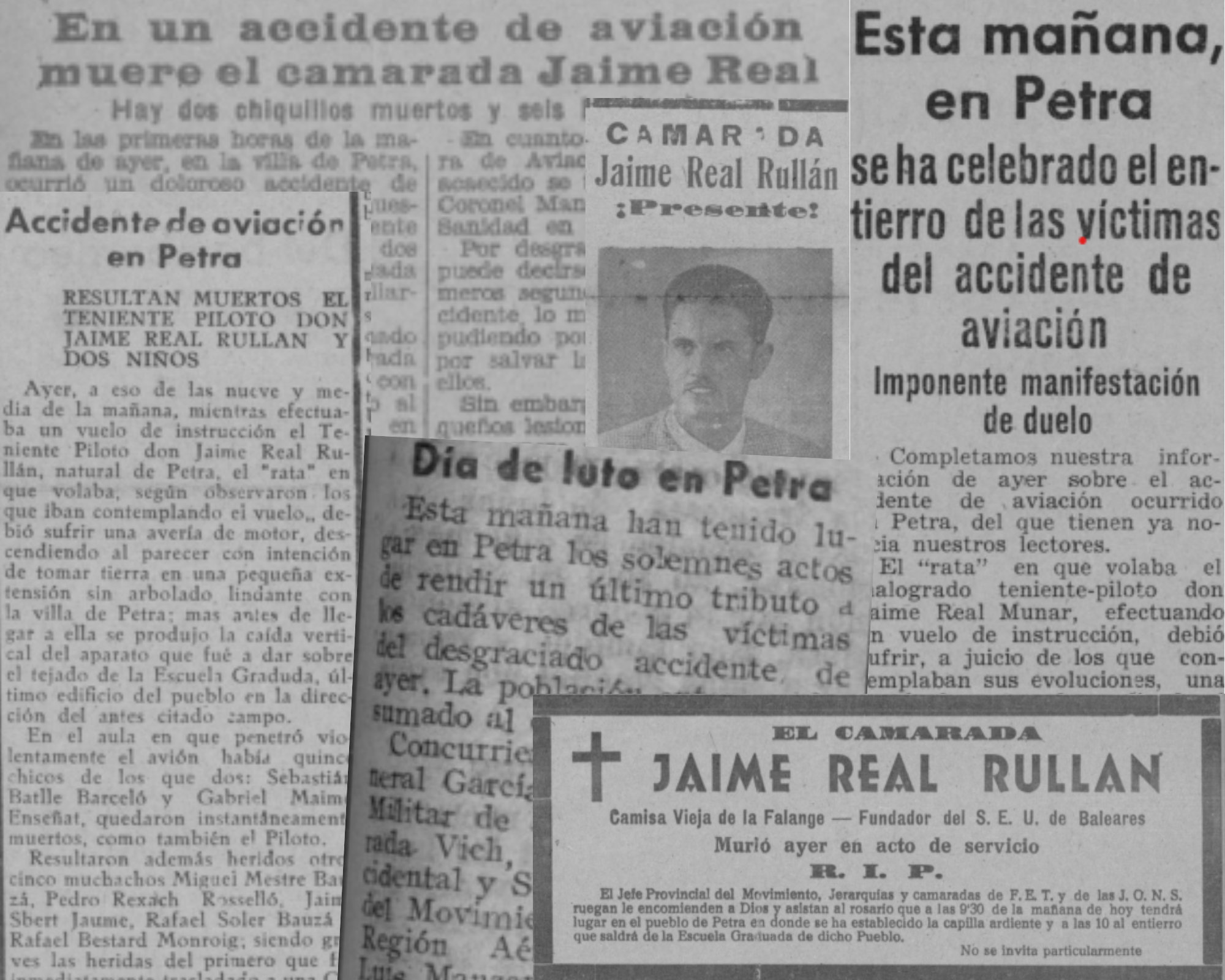 Una associació de Petra reclama un homenatge i un espai en memòria de l’accident aeri de 1940 a les escoles