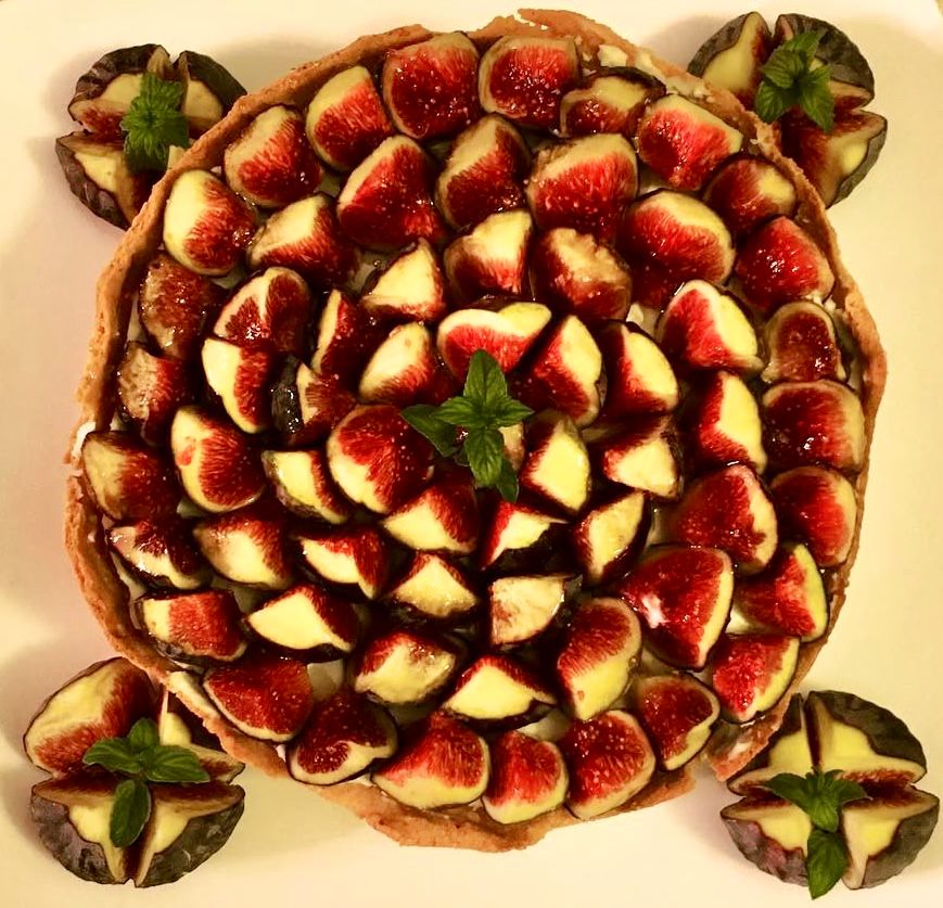 Pastís de figues amb mascarpone i mel