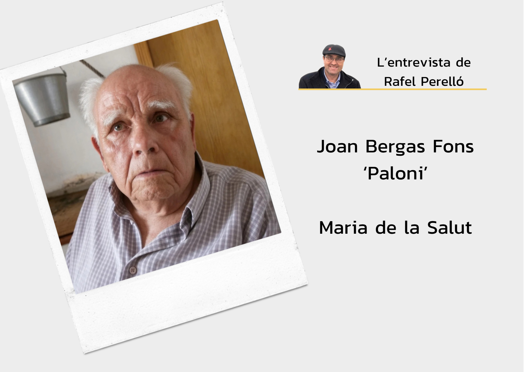 Joan Bergas Fons: «Quan varen entrar les màquines de segar, allò va ser la mar gran!»